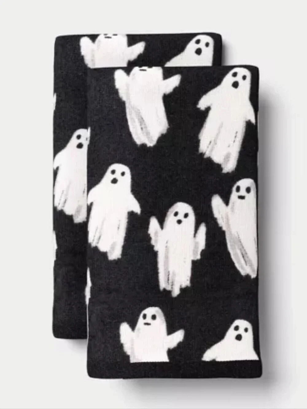 NWT Hyde and EEK! Target 2pk Halloween Ghosts Hand Towels Black/White